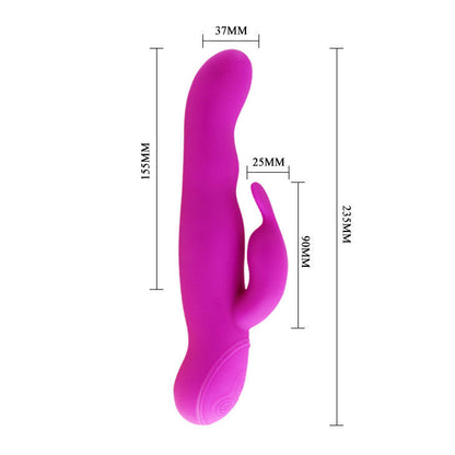 PRETTY LOVE Vibrador Rotador Hale Lilac de silicone, com textura suave e cor lilás vibrante.