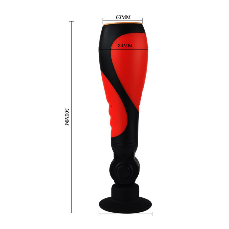 Detalhe do BAILE Masturbador Masculino Amante de Sexo Oral com 30V e Adaptador, mostrando o design ergonómico e a textura do silicone.