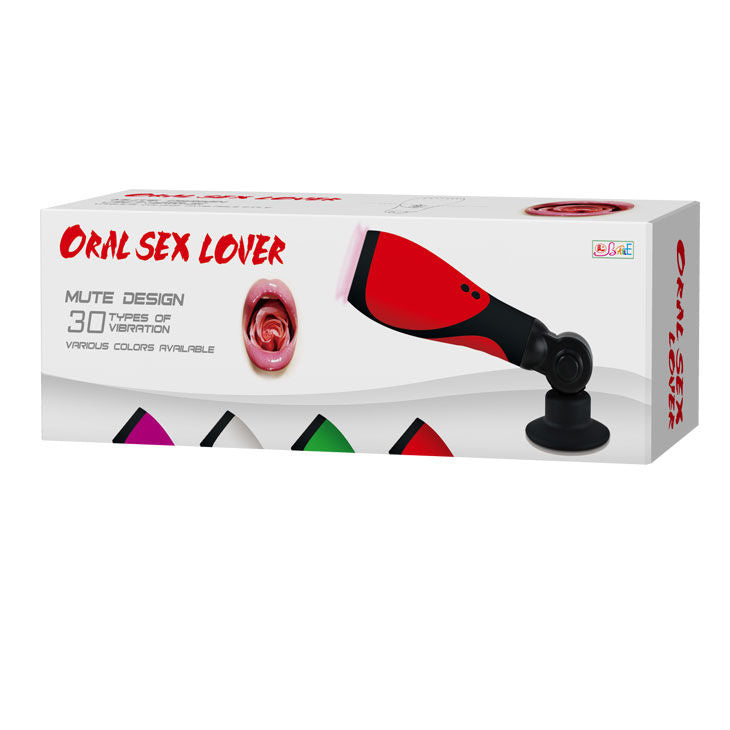Detalhe do BAILE Masturbador Masculino Amante de Sexo Oral com 30V e Adaptador, mostrando o design ergonómico e a textura do silicone.