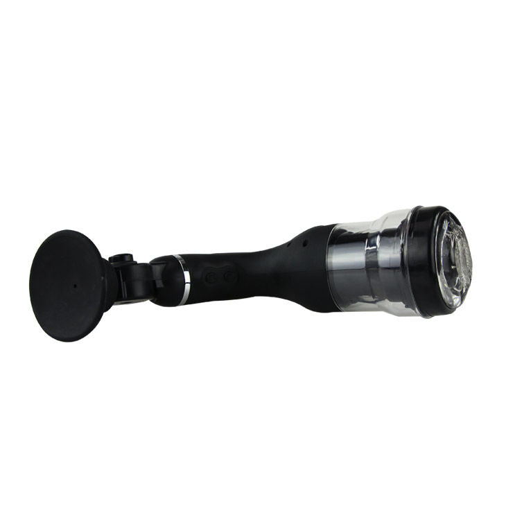 Masturbador automático BAILE Rotation Lover com suporte e textura interna para prazer masculino.