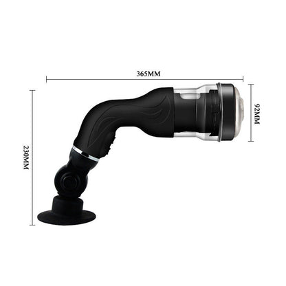 Masturbador automático BAILE Rotation Lover com suporte e textura interna para prazer masculino.