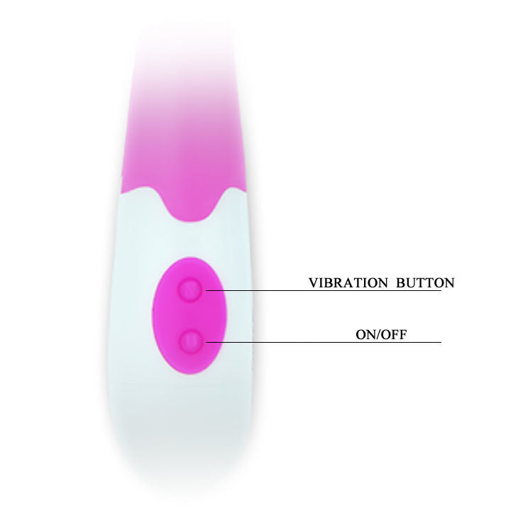 Vibrador Pretty Love Bishop em lilás e branco com design ergonómico
