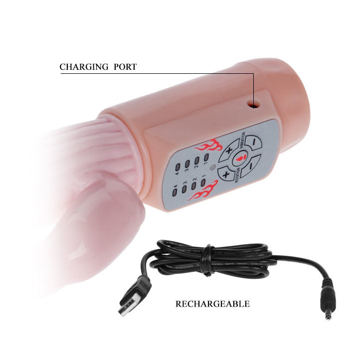Vibrador Rotador de Coelho BAILE com Aquecimento e Múltiplas Funções para Prazer Intenso.