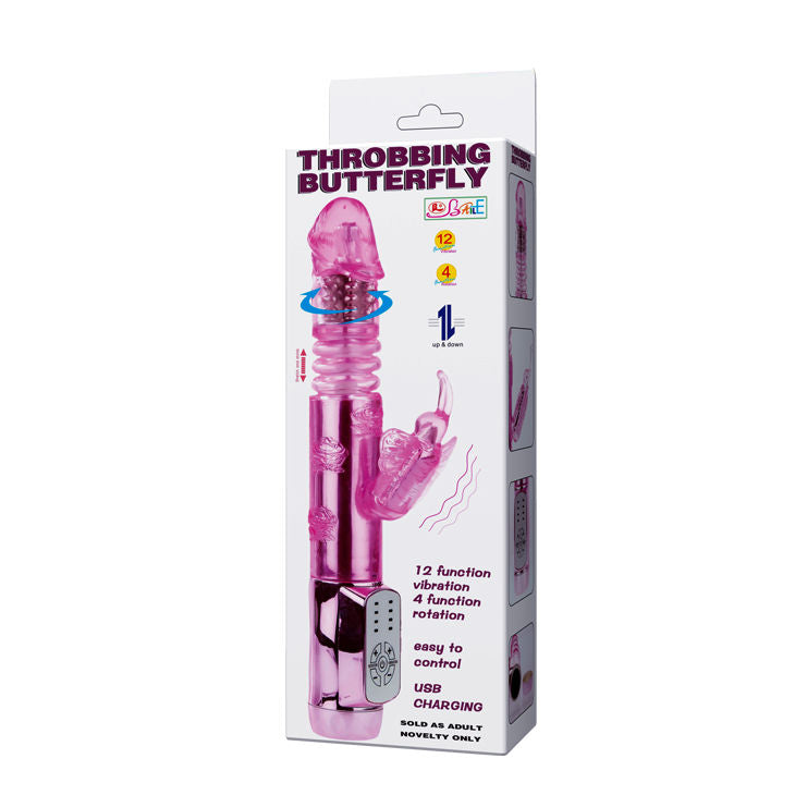 Vibrador BAILE Coelho Borboleta Pulsante com dupla estimulação e design ergonómico para prazer intenso.
