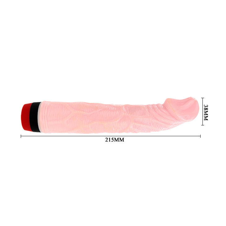 Close-up do vibrador realista BAILE Rockin Dong com vibração multivelocidade.
