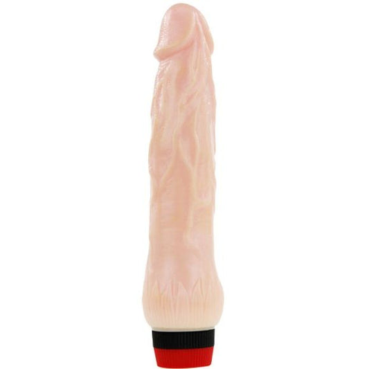 Close-up do vibrador BAILE Rockin Dong Cyber Skin II, mostrando sua textura realista e detalhes.
