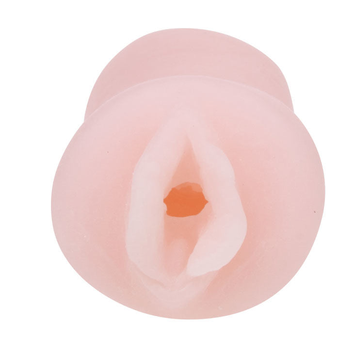 Close-up of the BAILE Manga Masturbador Masculino Angel Soft Touch Vagina, highlighting its realistic texture and design.
