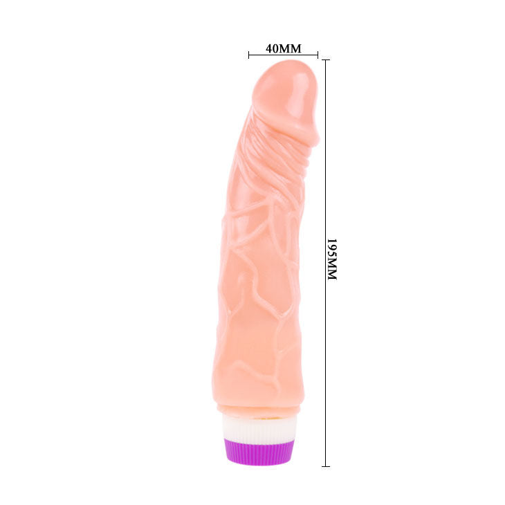 Close-up of the BAILE Realistic Gelatina Vibrator 20 CM, showing its texture and features.