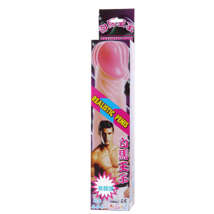 Close-up of the BAILE Realistic Gelatina Vibrator 20 CM, showing its texture and features.