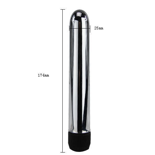 Close-up do BAILE Vibrador Clássico com Acabamento Metálico, mostrando seu design elegante e tamanho compacto.