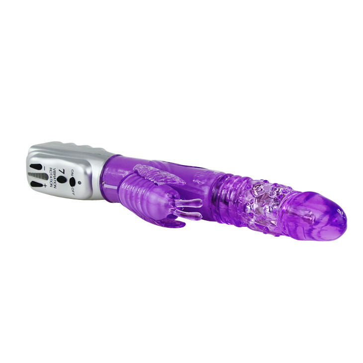 Vibrador BAILE Rotativo Oscilante com Estimulador de Língua em TPR macio, detalhe das funções.