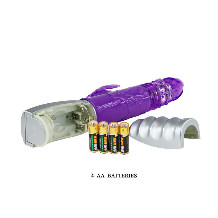 Vibrador BAILE Rotativo Oscilante com Estimulador de Língua em TPR macio, detalhe das funções.
