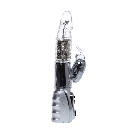 Vibrador Rotador Amour Missile Transparente BAILE com estimulador clitoriano e esferas rotativas