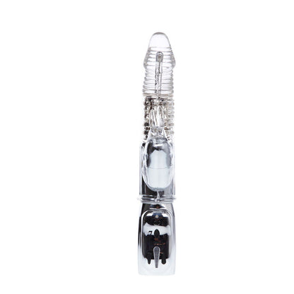Vibrador Rotador Amour Missile Transparente BAILE com estimulador clitoriano e esferas rotativas