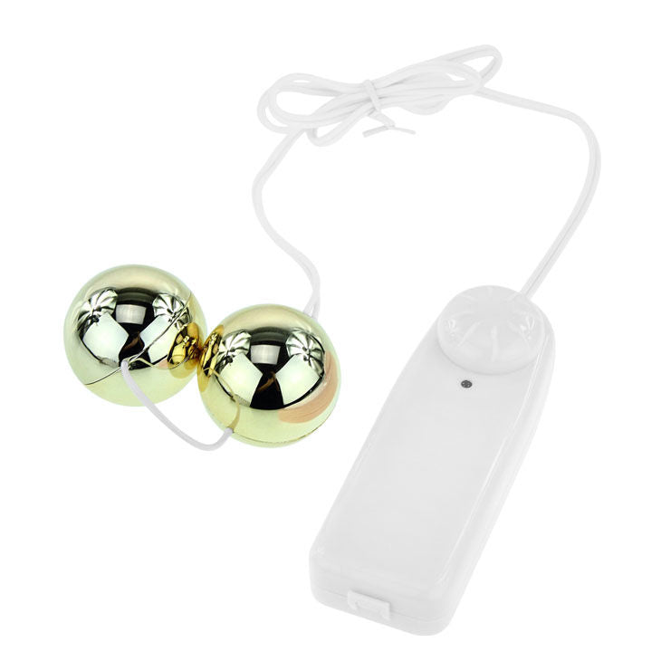 BAILE Vibrador de Bolas Chinesas Golden com controle remoto e multivelocidade, design elegante.