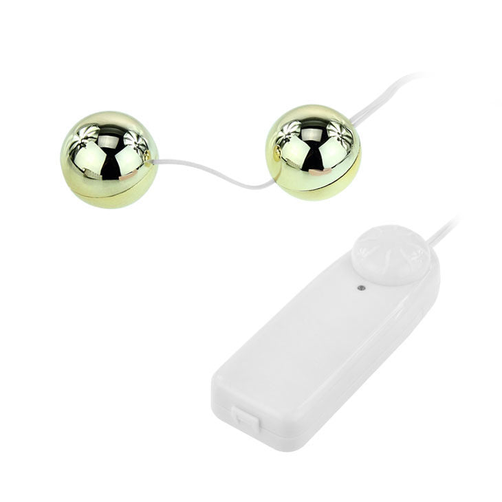 BAILE Vibrador de Bolas Chinesas Golden com controle remoto e multivelocidade, design elegante.