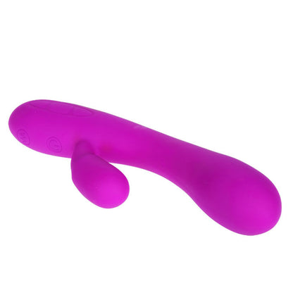 Close-up do Vibrador PRETTY LOVE Smart Victor com estimulador de clitóris, mostrando o design ergonómico e o material de silicone.