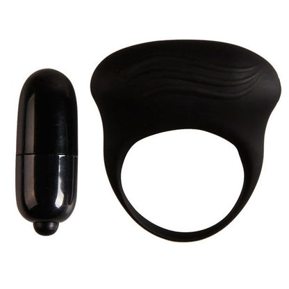 Close-up do anel vibrador PRETTY LOVE Bertram em silicone, detalhando sua textura e características de design.