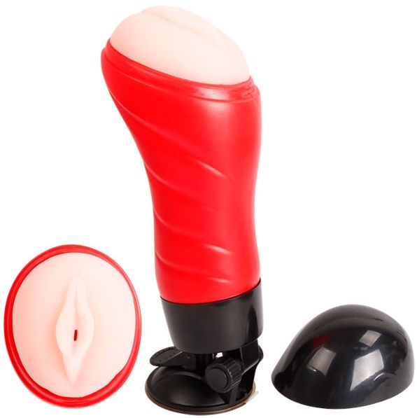 Masturbador Vaginal con Base y Vibración por Voz
