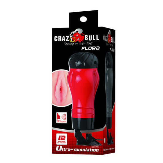 Masturbador Masculino Flora con Base de Succión y Vibración
