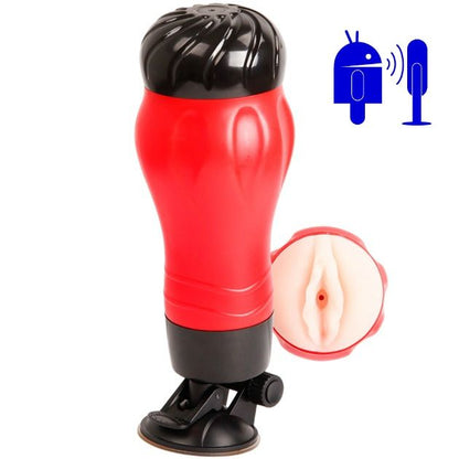 Masturbador Masculino Flora con Base de Succión y Vibración