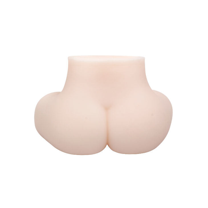 Masturbador BAILE Realista Vagina e Ânus Cyberskin com Vibrador, mostrando detalhes da textura.
