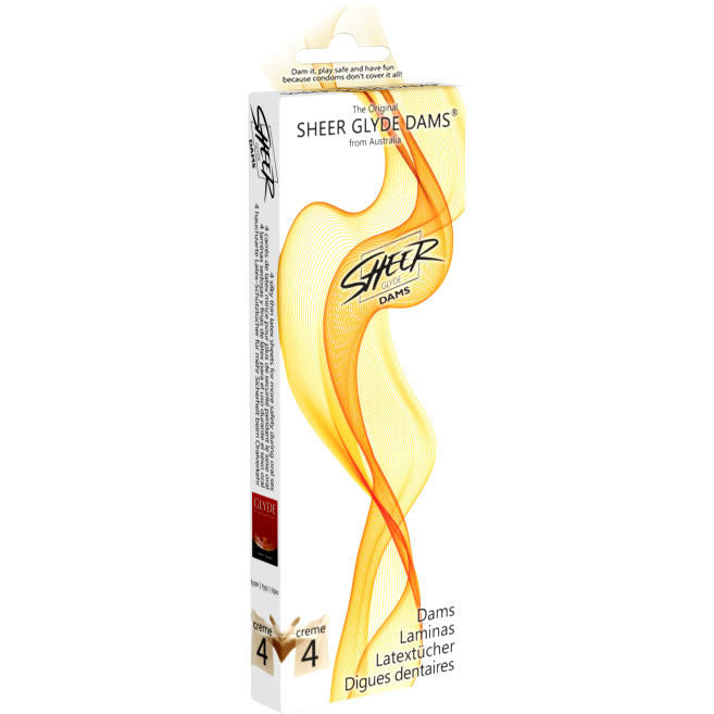 SHEER GLYDE - SÁBANAS DE LÁTEX PARA SEXO ORAL DAMS VAINILLA