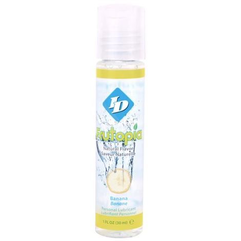 ID Frutopia Lubrificante Íntimo Sabor Banana 30ml com design de fruta