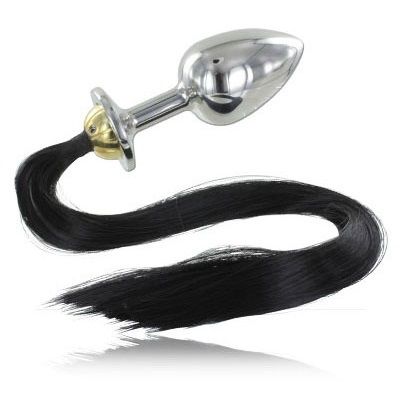Plug Anal Metálico con Cola de Aluminio 8,89cm