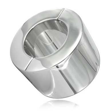 Anel de testículo METAL HARD em aço inoxidável 40mm para intensificação do prazer.
