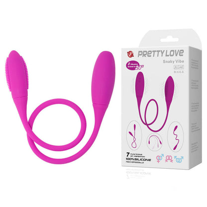 PRETTY LOVE Vibrador Duplo Egg Berger com Controle Remoto Recarregável, design ergonómico em silicone macio