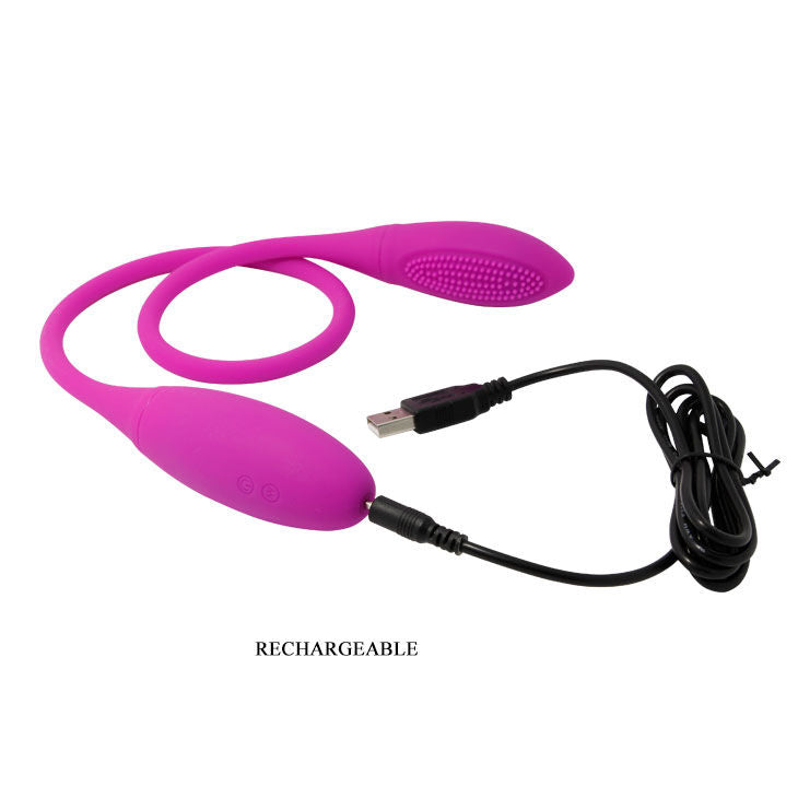 PRETTY LOVE Vibrador Duplo Egg Berger com Controle Remoto Recarregável, design ergonómico em silicone macio