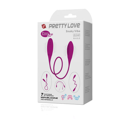 PRETTY LOVE Vibrador Duplo Egg Berger com Controle Remoto Recarregável, design ergonómico em silicone macio