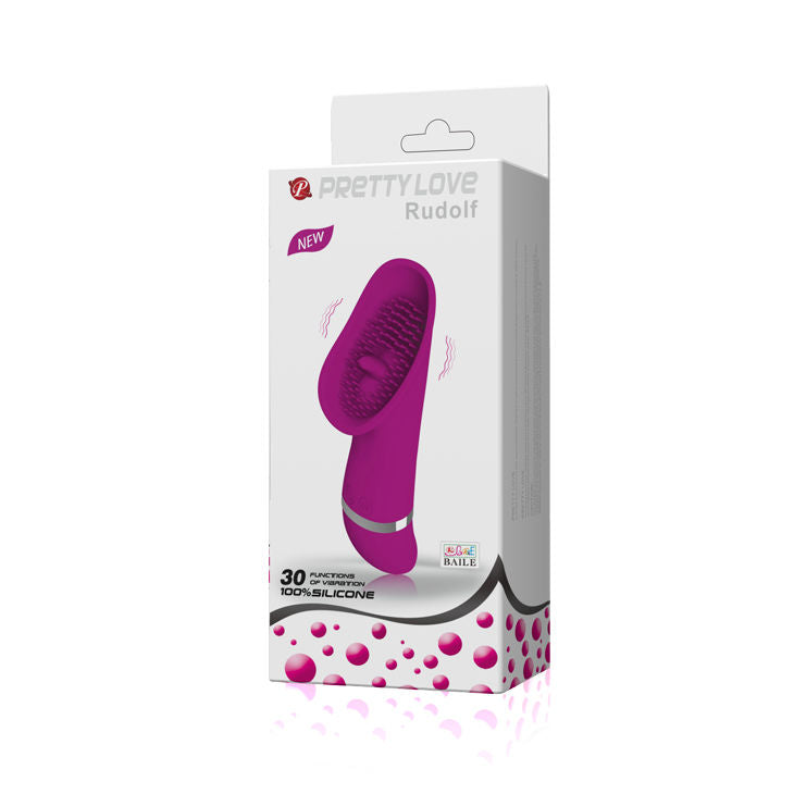 Pretty Love Estimulador de Clitóris Rudolf de silicone macio com design ergonómico e pontas estimulantes.