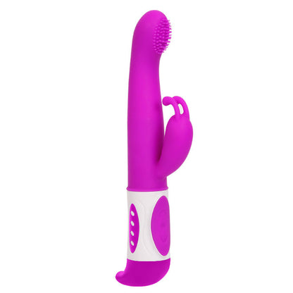 Close-up of the PRETTY LOVE Vibrador Rabbit SMART HUGH Lilás showing its ergonomic design and dual stimulators.