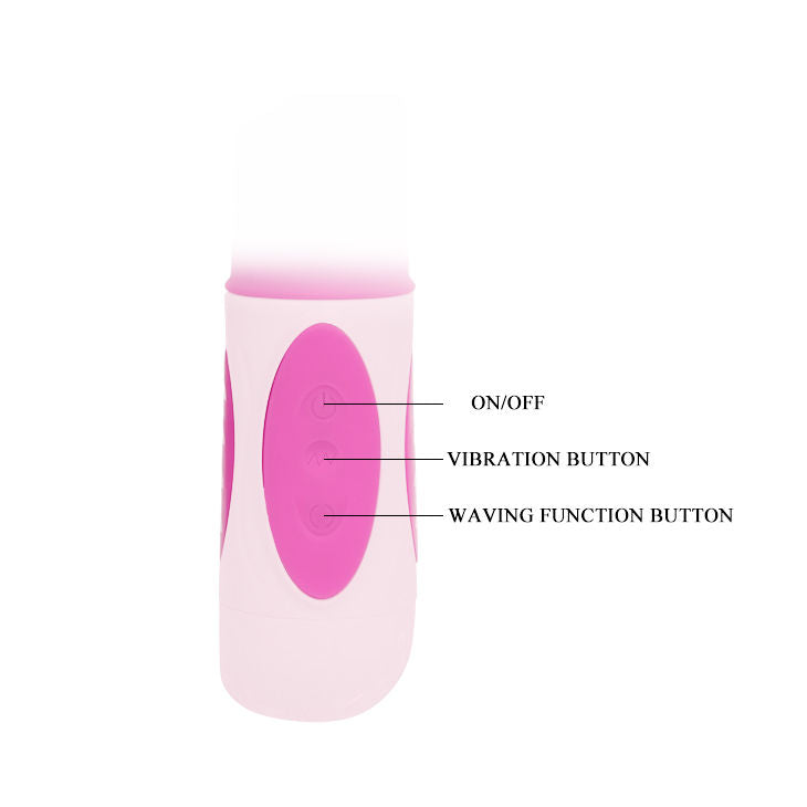 Vibrador triplo rotador BAILE Pretty Bunny com estimulação múltipla e toque suave.
