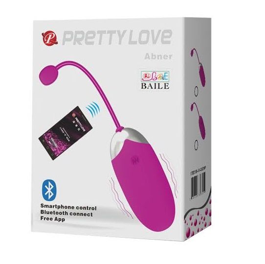 Close-up of the PRETTY LOVE Vibrador para Casais Abner com Controlo por App, showing its ergonomic design and smooth silicone texture.