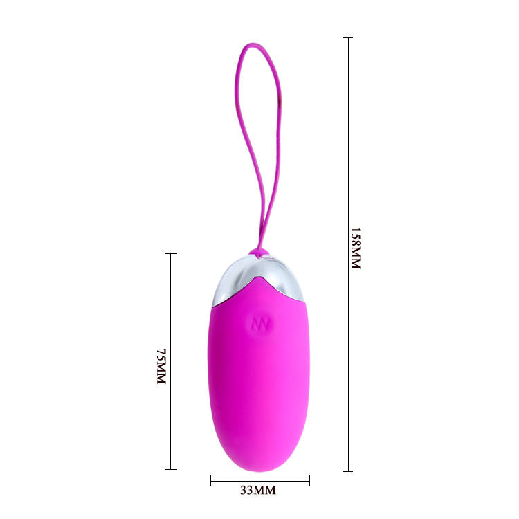 Close-up of the PRETTY LOVE Vibrador para Casais Abner com Controlo por App, showing its ergonomic design and smooth silicone texture.