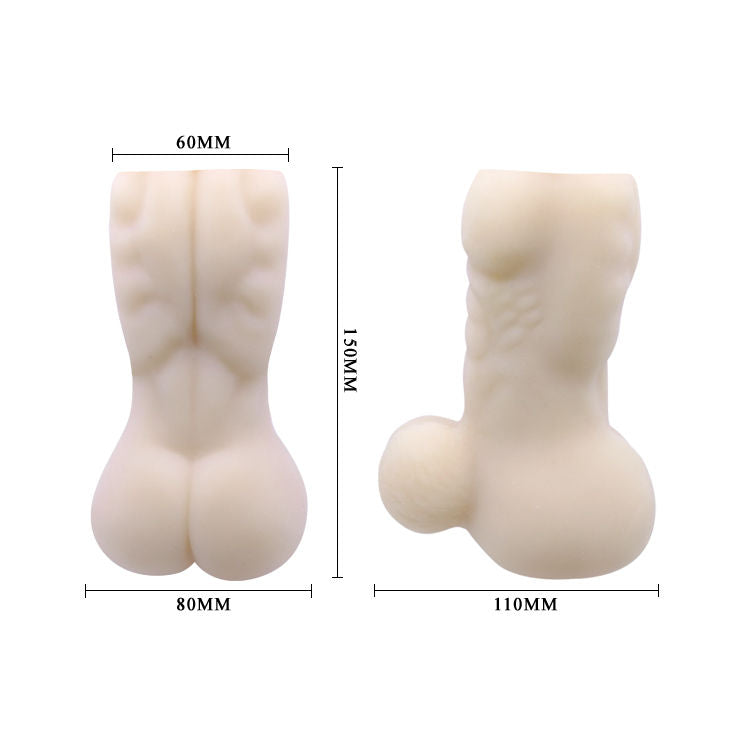 Close-up do Mini Masturbador Masculino BAILE Back Spirit, mostrando o design realista e a textura.
