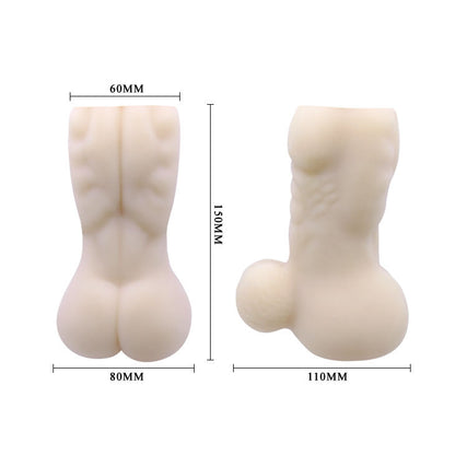 Close-up do Mini Masturbador Masculino BAILE Back Spirit, mostrando o design realista e a textura.