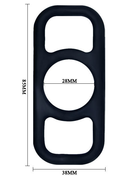 Conjunto de 3 anéis penianos BAILE de silicone, para melhorar a ereção e prolongar o prazer.
