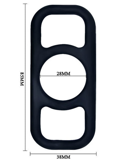 Conjunto de 3 anéis penianos BAILE de silicone, para melhorar a ereção e prolongar o prazer.