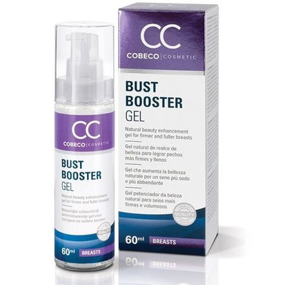 COBEBE Gel Potenciador de Busto Firmador e Reafirmante 60ML, mostrando o frasco e a textura do gel.