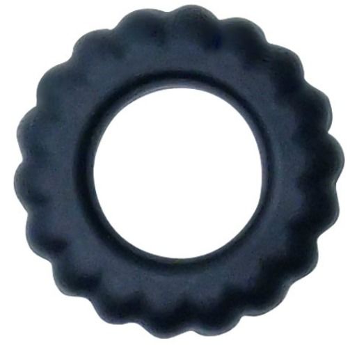 Anel Peniano BAILE Titan Preto 2 cm em silicone flexível para ereções duradouras e prazer intenso.