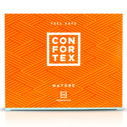 Caixa de preservativos CONFORTEX Nature com 144 unidades para sexo seguro e confortável