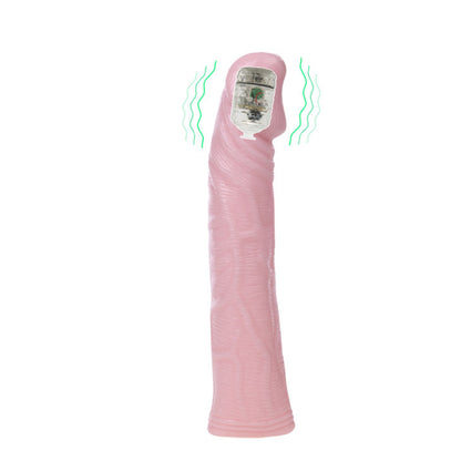 Extensor Peniano Vibratório Baile Toys em TPR, detalhe da vibração na ponta e extensão de 18cm.