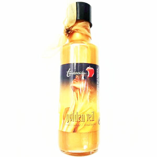 Óleo de massagem TENTACION Golden Veil 100ml para massagens sensuais e pele brilhante