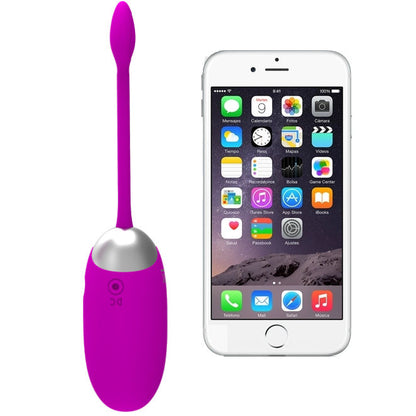 Close-up of the PRETTY LOVE Vibrador para Casais Abner com Controlo por App, showing its ergonomic design and smooth silicone texture.