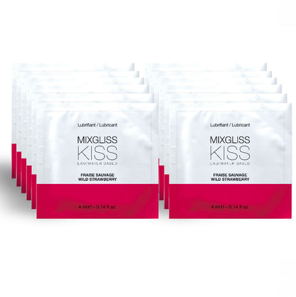 MIXGLISS - LUBRICANTE A BASE DE AGUA SABOR FRESA 12 MONODOSIS 4 ML