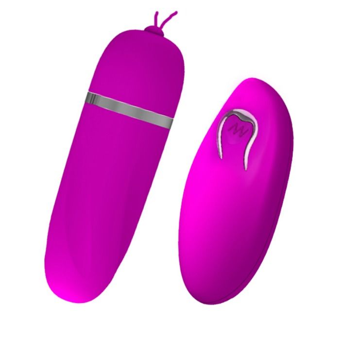 PRETTY LOVE Ovo Vibratório Debby com Controle Remoto em silicone lilás, exibindo design elegante.